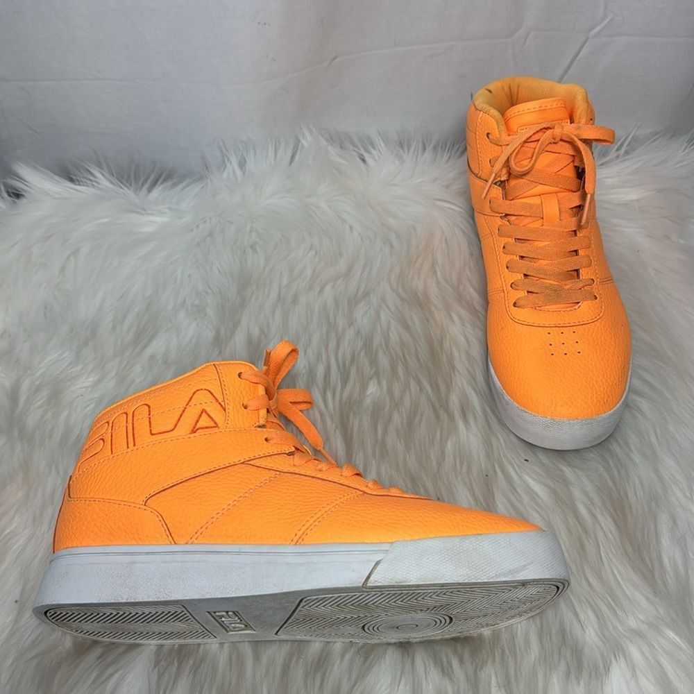 Fila Impress LL Outline Lifestyle Orange Mid Top Athletic Shoes Sz 8